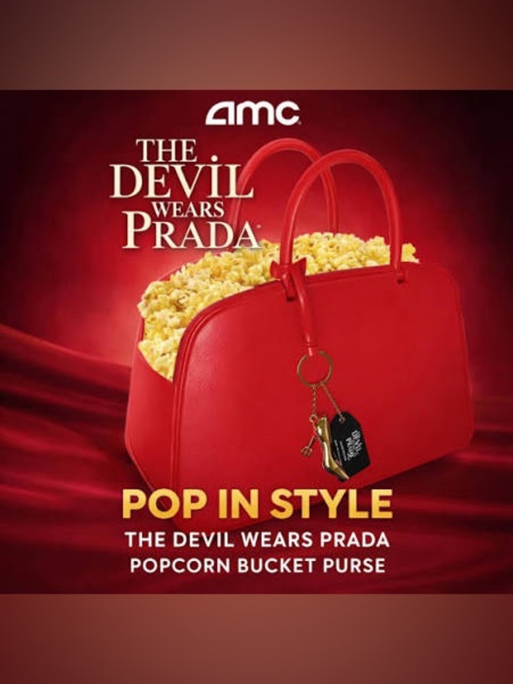 The Devil Wears Prada 2 Handbag Popcorn Bucket Purse AMC 2026 Charm SOLD OUT